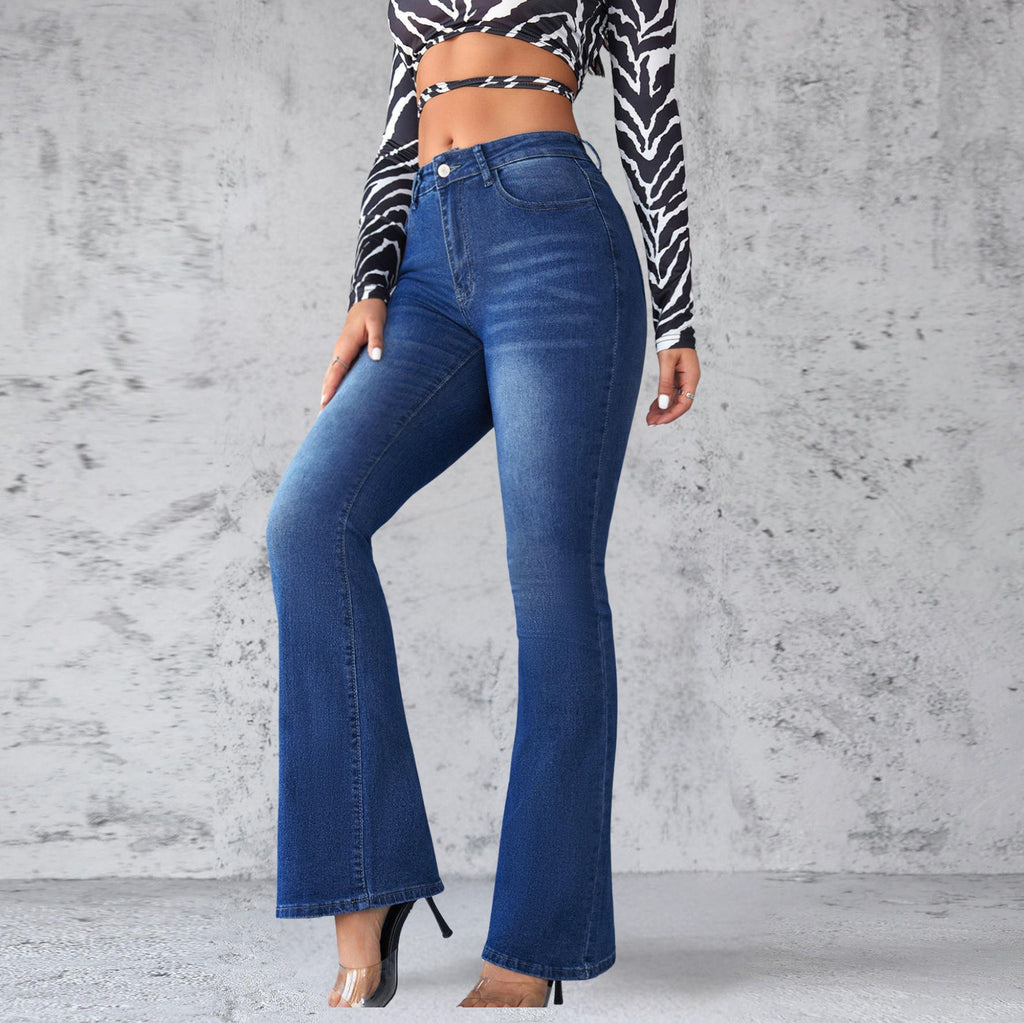 Freizeitjeans – High Waist Flare